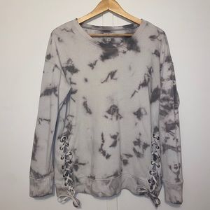 •American Eagle• Tie Dye Lace Up Sweatshirt